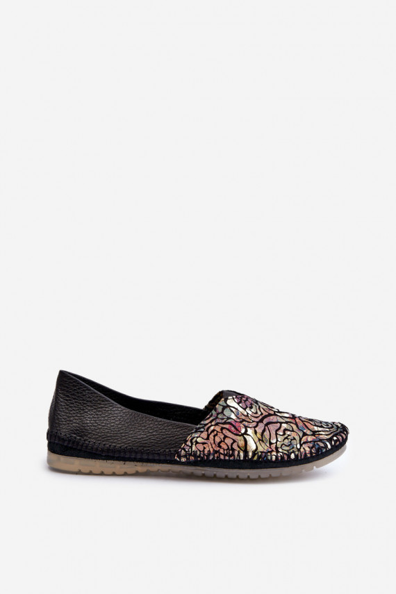 Women's Leather Ballerina Flats Maciejka 1930B Black
