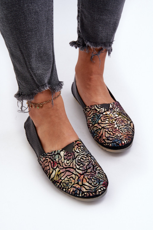 Women's Leather Ballerina Flats Maciejka 1930B Black