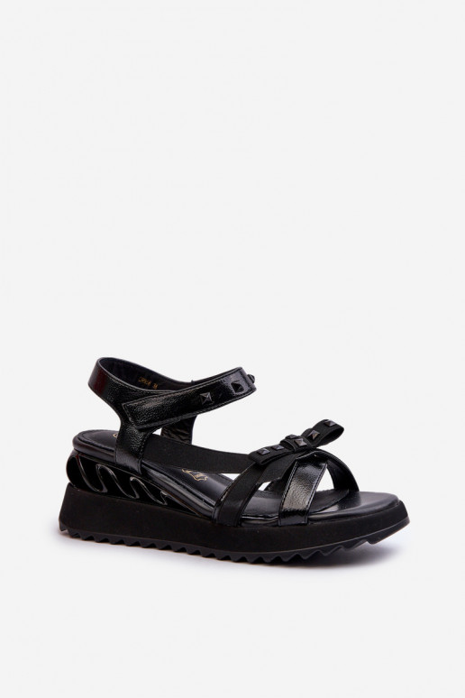 Women's Sandals with Bow D&A CR956 Black