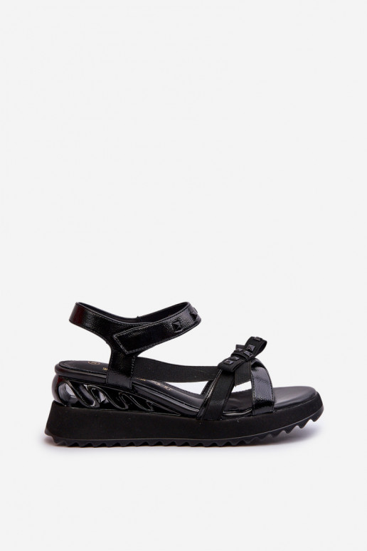 Women's Sandals with Bow D&A CR956 Black