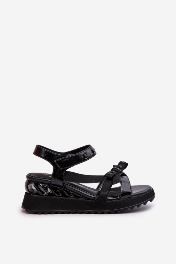 Women's Sandals with Bow D&A CR956 Black