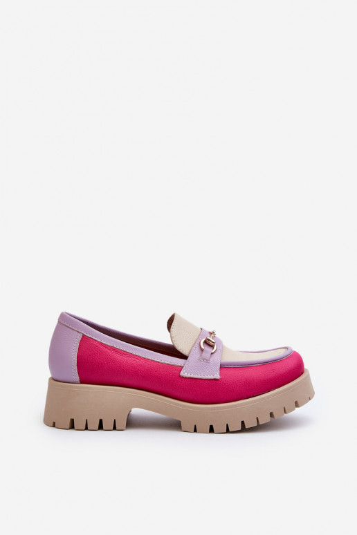 Zazoo 3475 Women's Leather Moccasins Beige