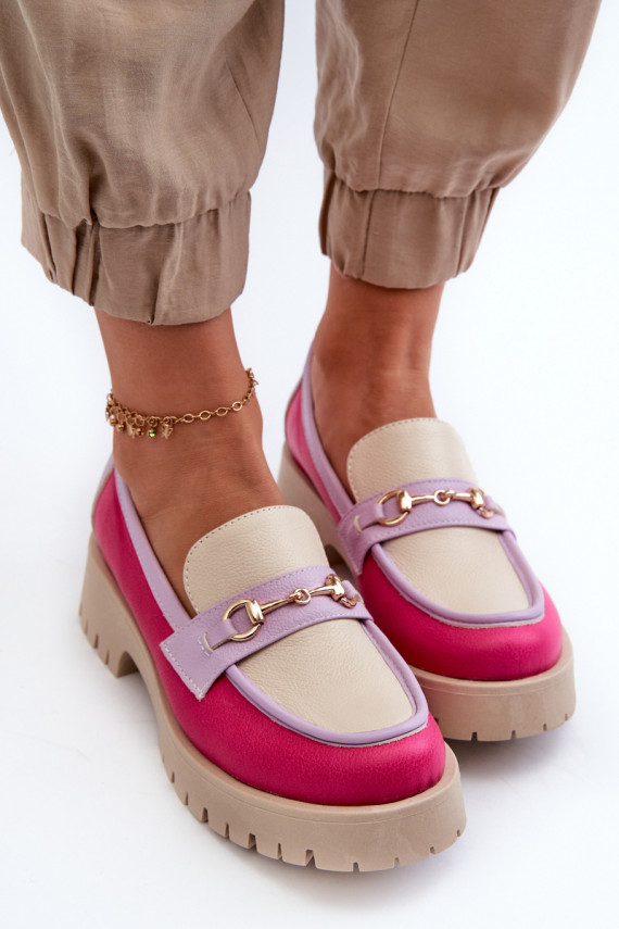 Zazoo 3475 Women's Leather Moccasins Beige