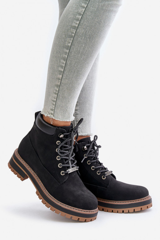 Womens Insulated Ankle Boots Big Star OO274A290 Black