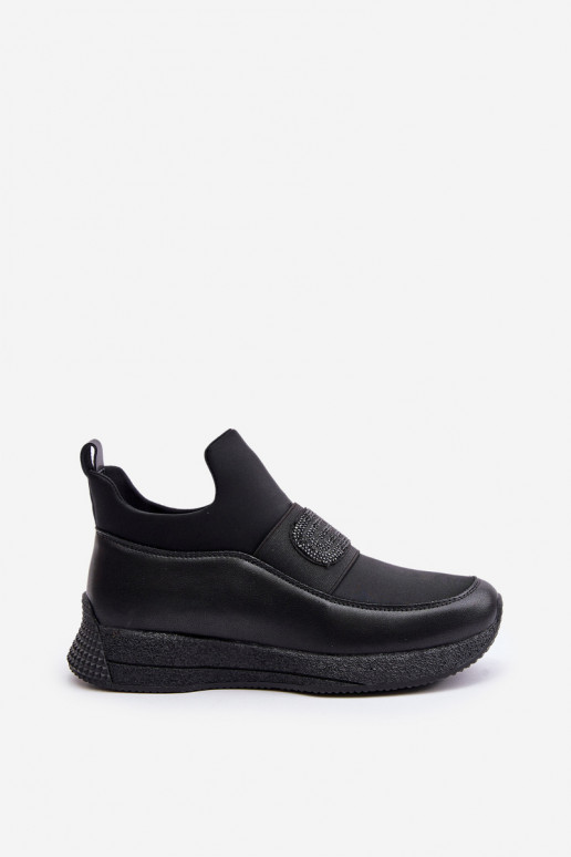 Sporty Shoes On Platform Leather Black Artiker 55C0035