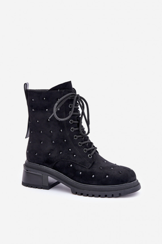 Embellished Women's Work Boots Insulated D&A Black MR880-017