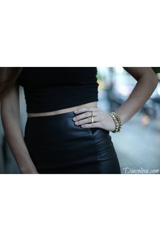 Matte Gold Spiked Bracelet