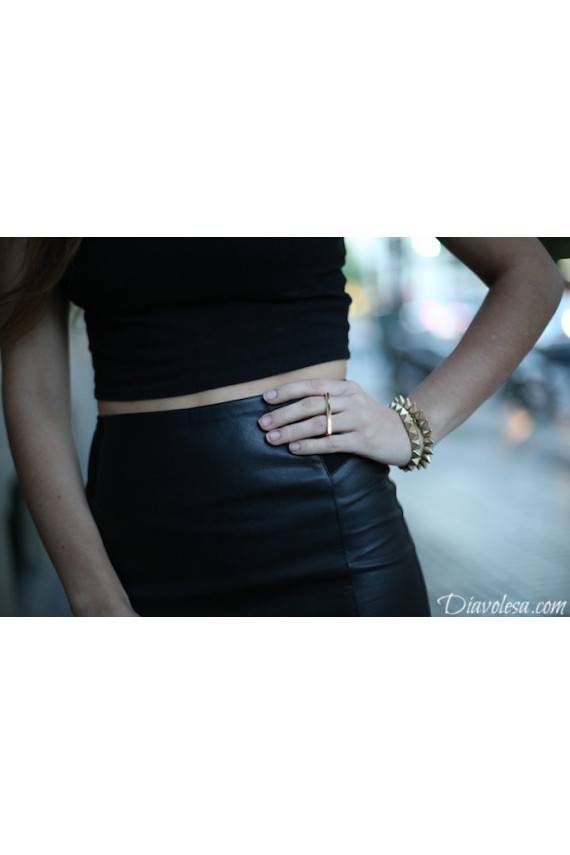Matte Gold Spiked Bracelet