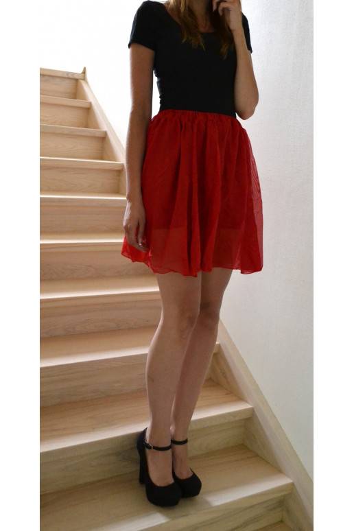 Geltonas Šifofinis sijonukas Geltonas Šifofinis sijonukas