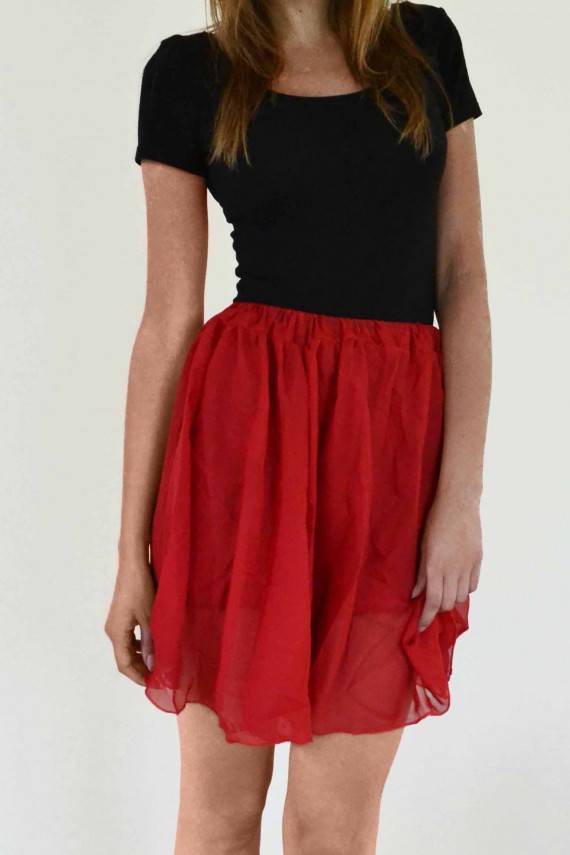 Geltonas Šifofinis sijonukas Diavolesa - 2