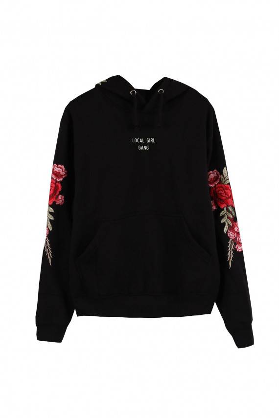 Bluza z kapturem Local Girl Gang + Rose Patch