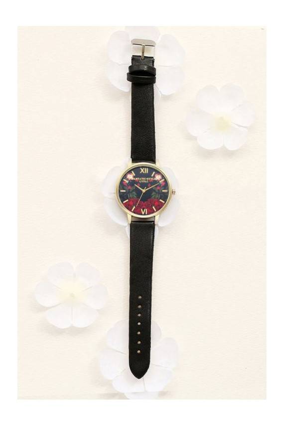 Laikrodis su odine rankena