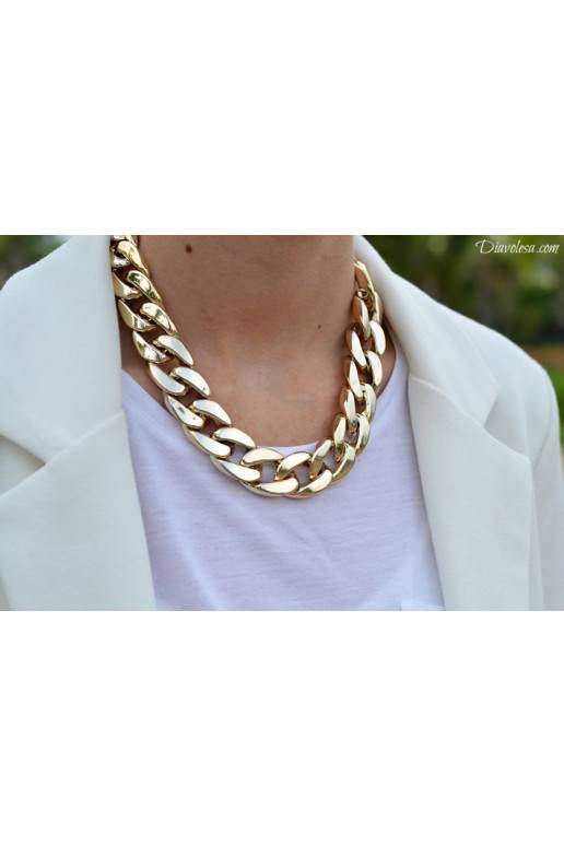 Kaklo papuošalas aukso spalvos Diavolesa - 4