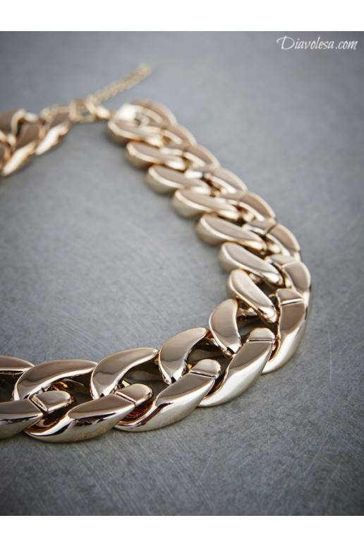 Kaklo papuošalas aukso spalvos Diavolesa - 5