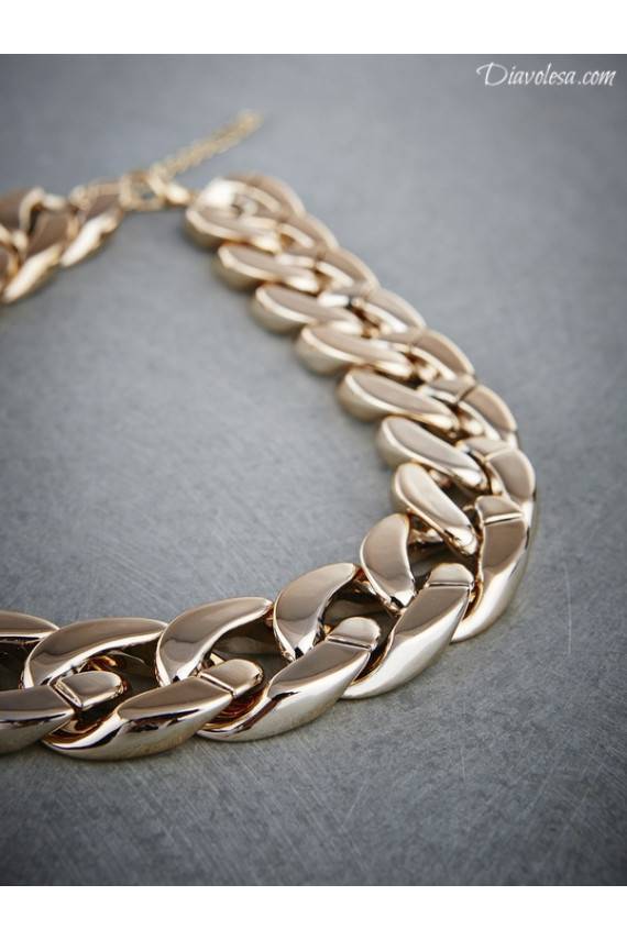 Kaklo papuošalas aukso spalvos Diavolesa - 5