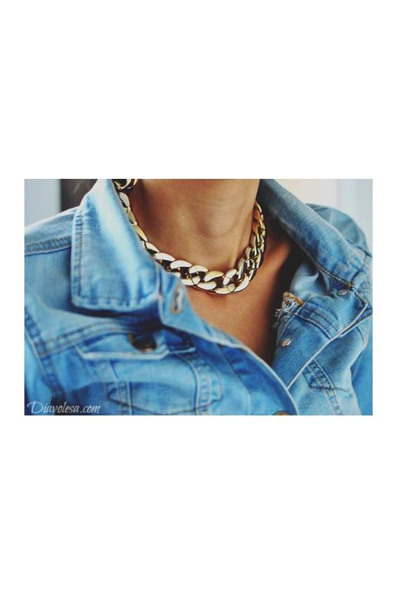 Kaklo papuošalas aukso spalvos Diavolesa - 7