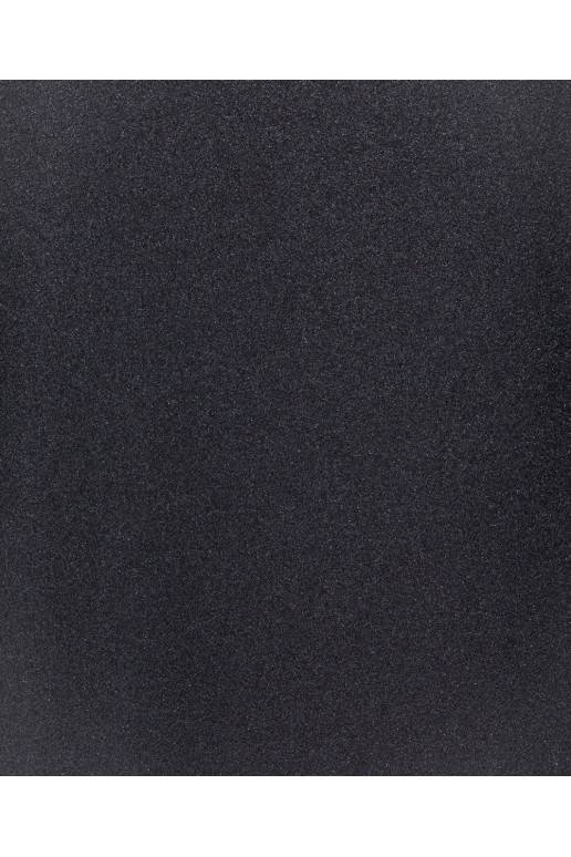 Riffle Sleeved Black Mini Dress