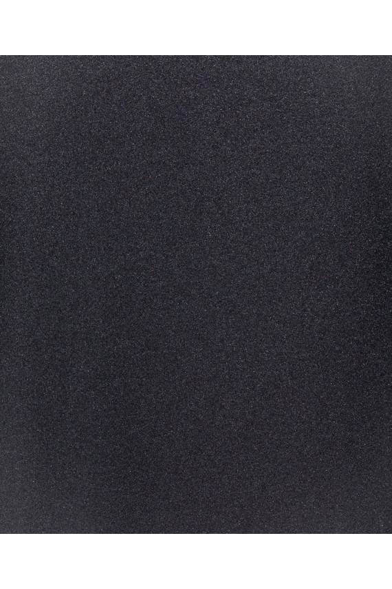 Riffle Sleeved Black Mini Dress