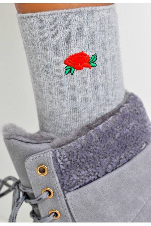 Socks with rose