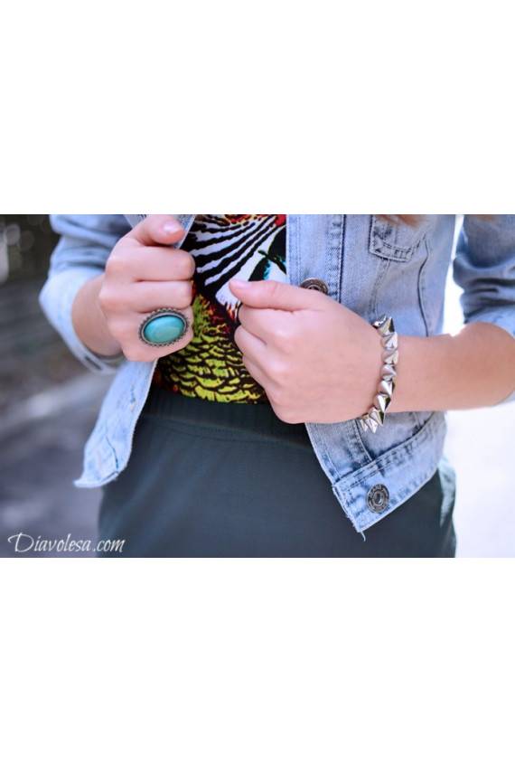 Spiked Silver Bracelet