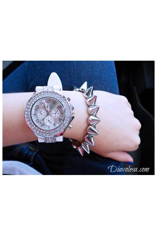 Spiked Silver Bracelet