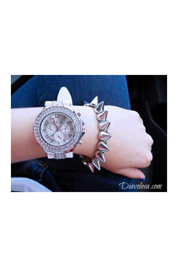 Spiked Silver Bracelet