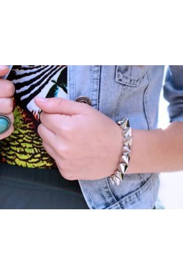 Spiked Silver Bracelet