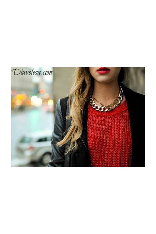 Kaklo papuošalas aukso spalvos Diavolesa - 3