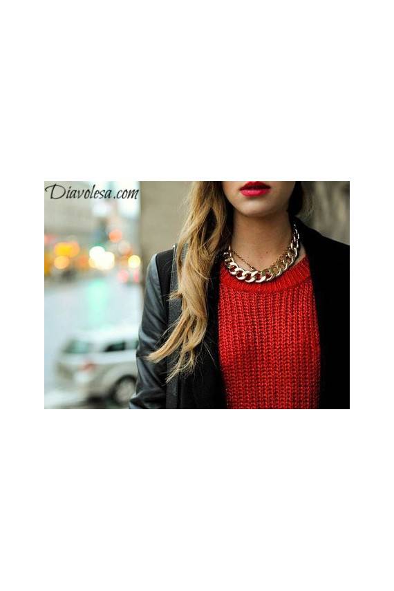 Kaklo papuošalas aukso spalvos Diavolesa - 3