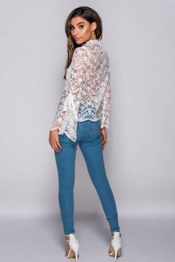Bohemian Lace Blouse in White