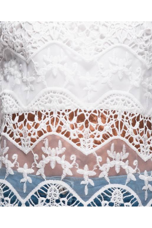  Bohemian Lace Blouse in White