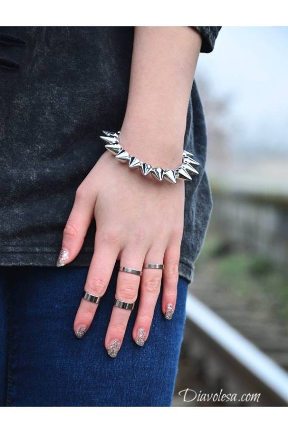 Spiked Silver Bracelet