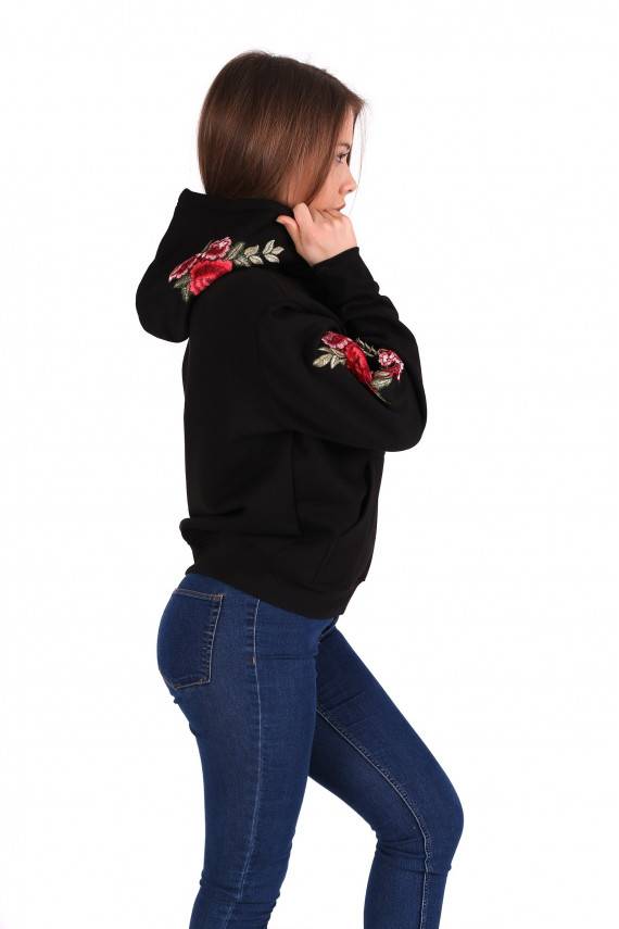 Bluza z kapturem Local Girl Gang + Rose Patch