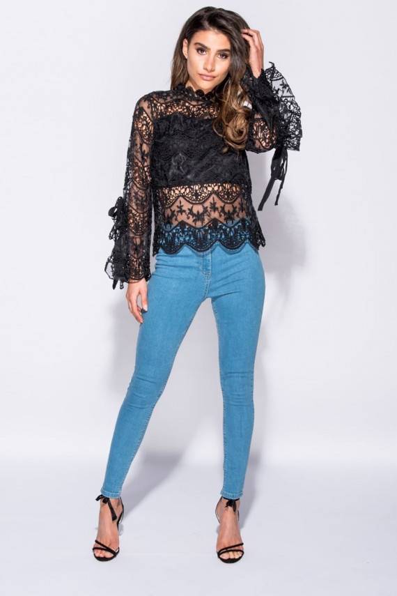 Romantic Bohemian Blouse With Wide Sleeves