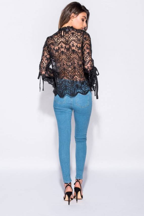 Romantic Bohemian Blouse With Wide Sleeves