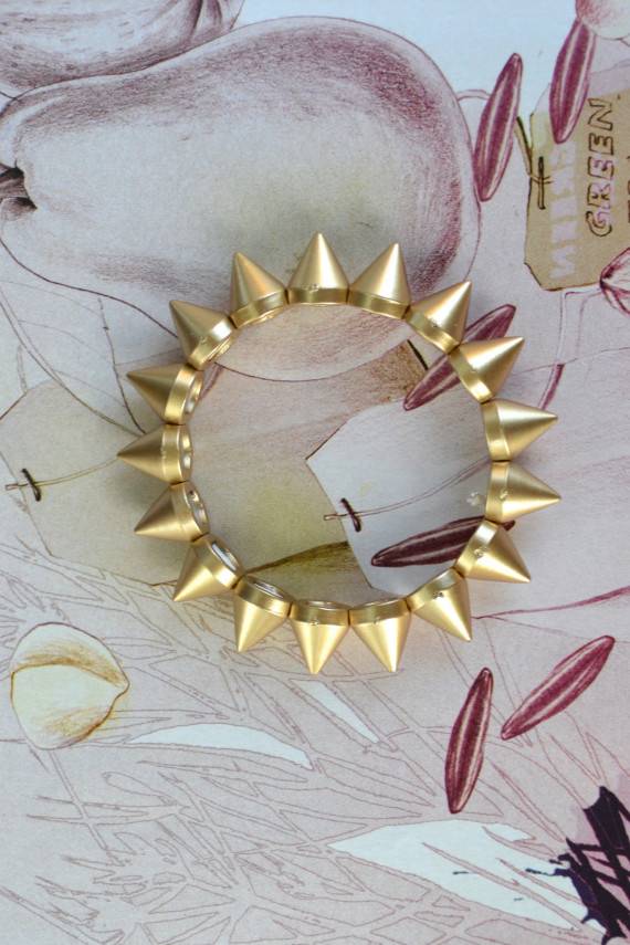 Matte Gold Spiked Bracelet