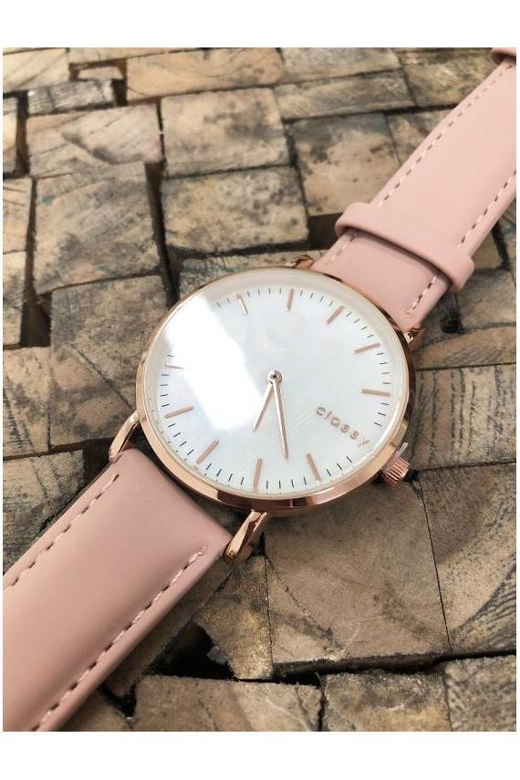 Classy Iridescent Nude Pink Watch