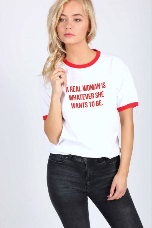 T-shirt Ringer Real Woman
