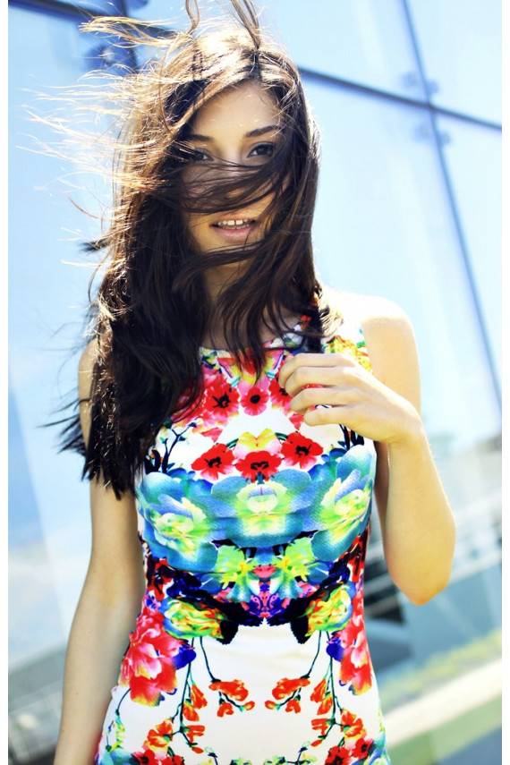 Išskirtinė gėlėta suknelė Diavolesa - 3