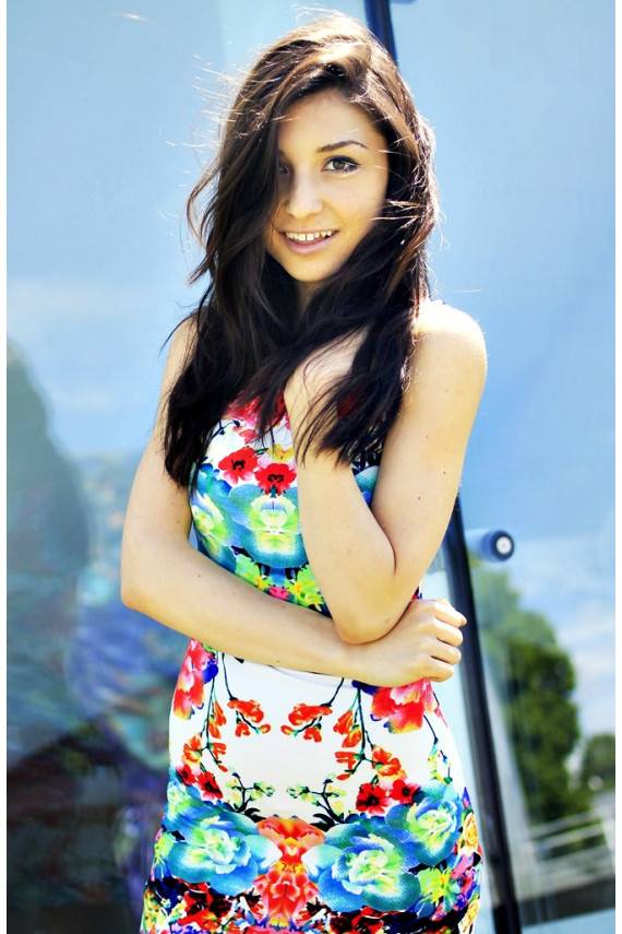 Išskirtinė gėlėta suknelė Diavolesa - 2