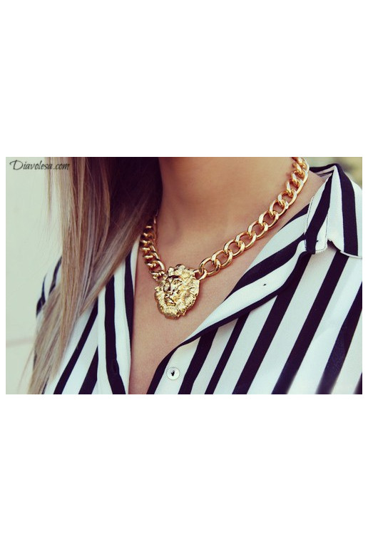 Kaklo papuošalas aukso spalvos  - 3