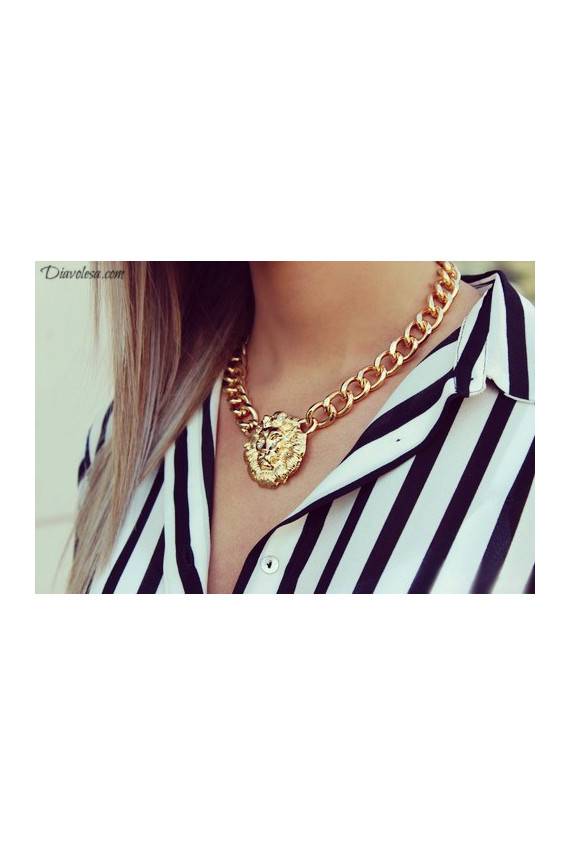 Kaklo papuošalas aukso spalvos  - 3