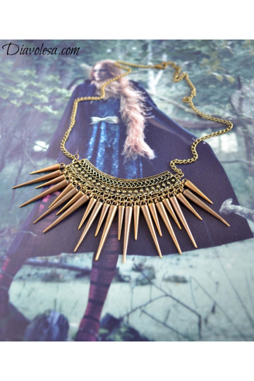 Kaklo papuošalas aukso spalvos 2