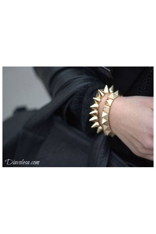 Matte Gold Spiked Bracelet