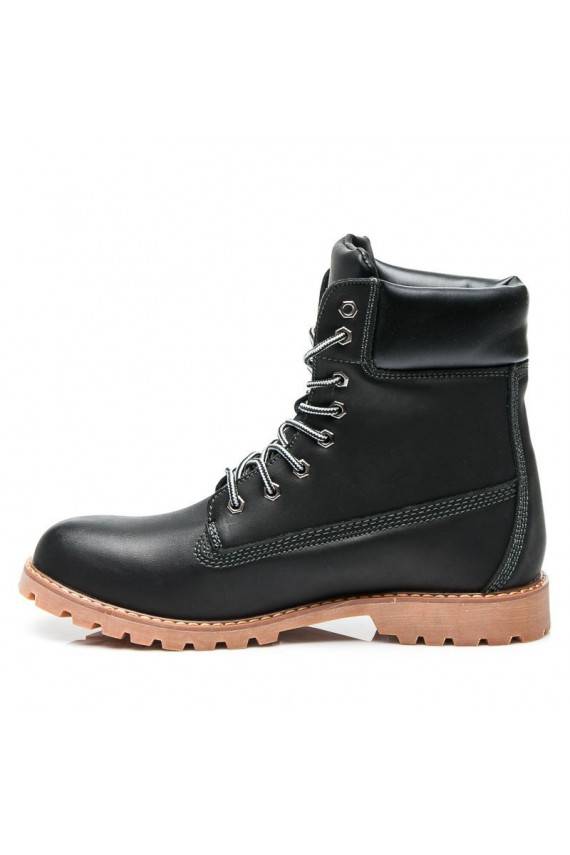 Stylish black ankle boots 0251B / S3-46P