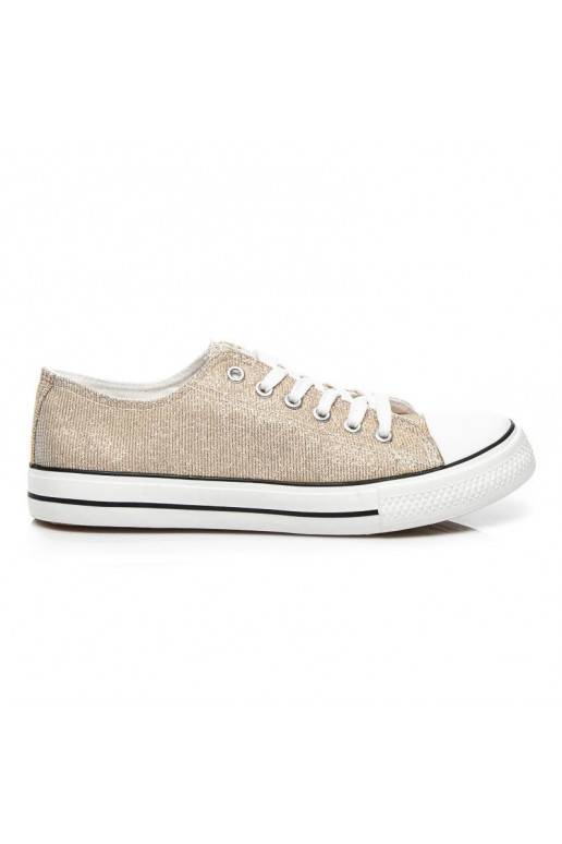 Glitter decorated sneakers Princess Gold BL42GO