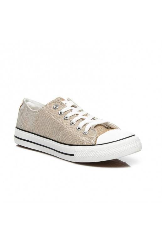 Glitter decorated sneakers Princess Gold BL42GO