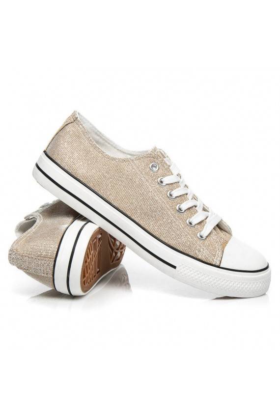 Glitter decorated sneakers Princess Gold BL42GO