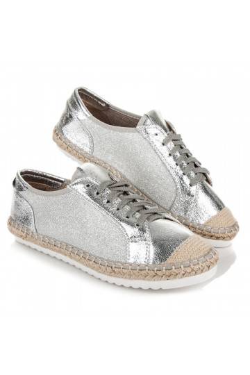 Textile gray and silver espadrilles HSYFA11S