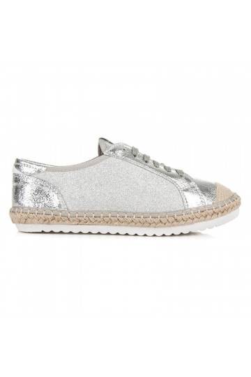 Textile gray and silver espadrilles HSYFA11S 2